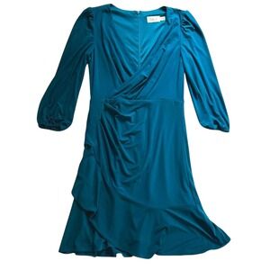 Eliza J | Women's 6, Faux Wrap, Surplice Dress, Drapey Mini‎ Dress